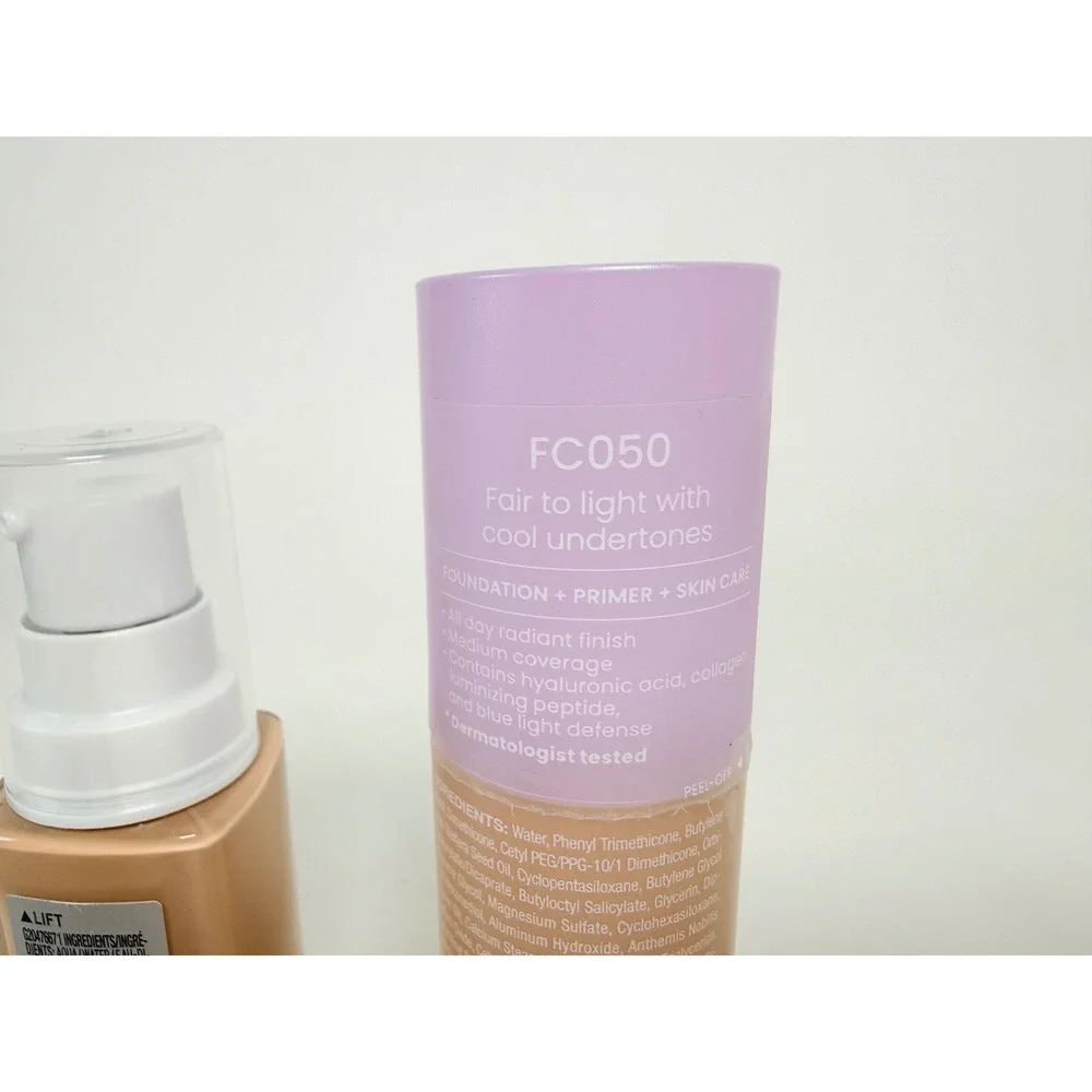 L'Oreal True Match W5 JOAH Crystal Glow FC050 Peptide Foundation Bundle New
